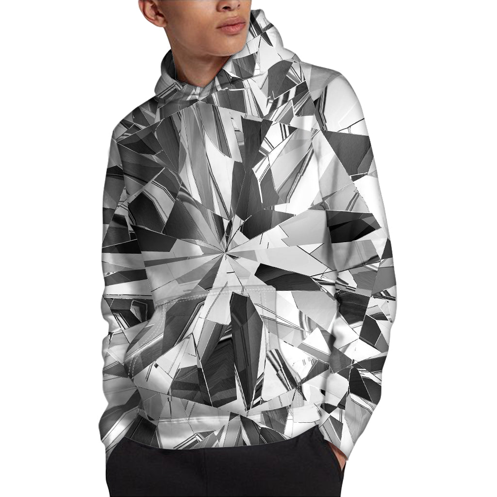 Diamond Print Pullover Hoodie