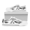 Diamond Print White Low Top Sneakers
