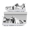 Diamond Print White Running Shoes