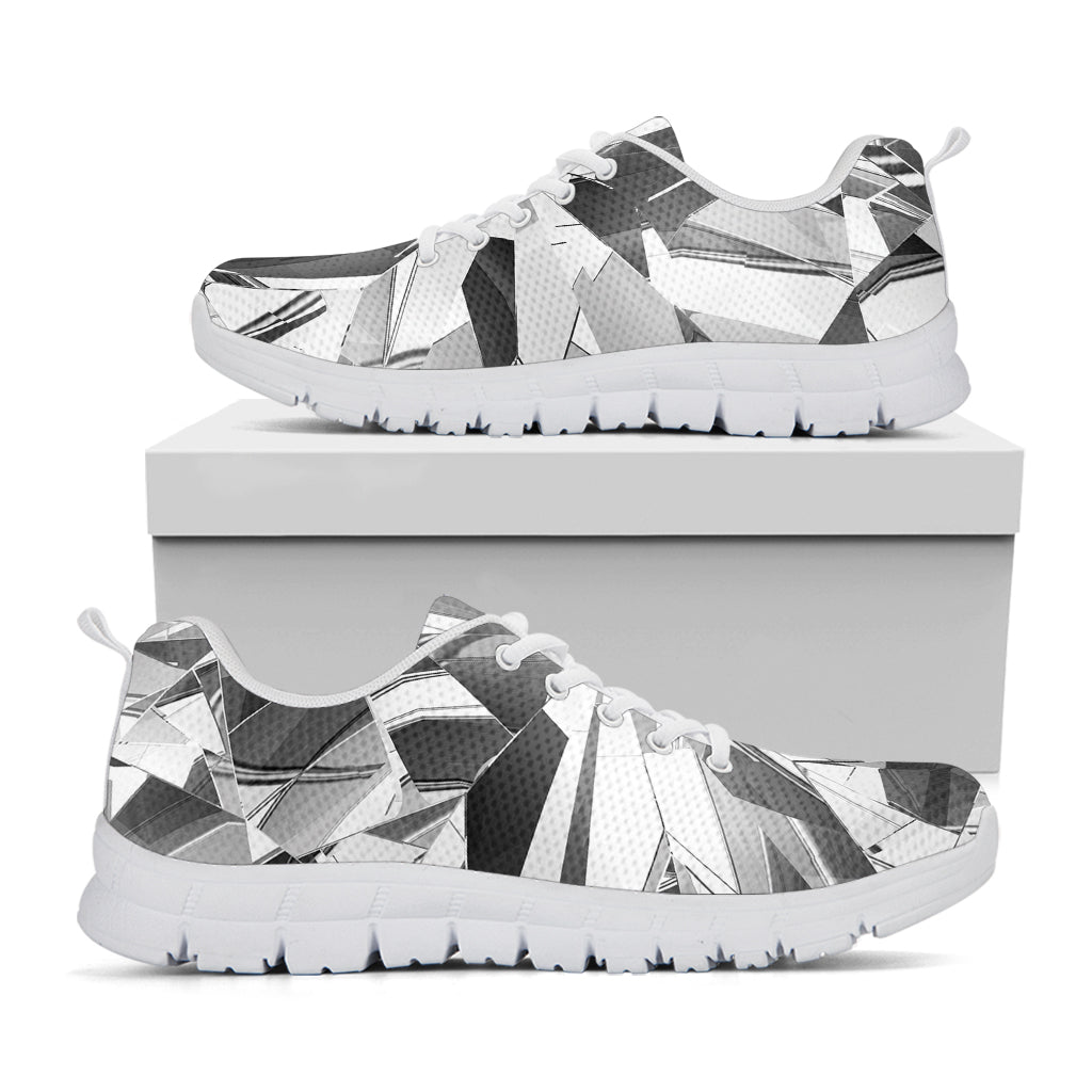 Diamond Print White Sneakers