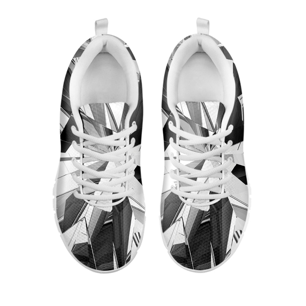 Diamond Print White Sneakers