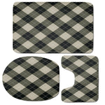 Diamond Shapes Argyle Pattern Print 3 Piece Bath Mat Set