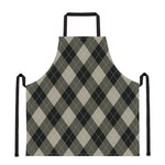 Diamond Shapes Argyle Pattern Print Apron
