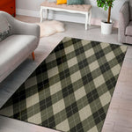 Diamond Shapes Argyle Pattern Print Area Rug