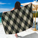 Diamond Shapes Argyle Pattern Print Beach Sarong Wrap