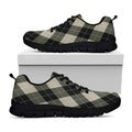 Diamond Shapes Argyle Pattern Print Black Running Shoes