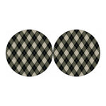 Diamond Shapes Argyle Pattern Print Car Coasters