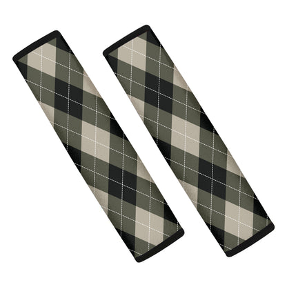 Diamond Shapes Argyle Pattern Print Car Seat Belt Covers