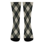Diamond Shapes Argyle Pattern Print Crew Socks