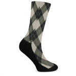 Diamond Shapes Argyle Pattern Print Crew Socks