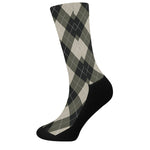 Diamond Shapes Argyle Pattern Print Crew Socks