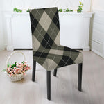 Diamond Shapes Argyle Pattern Print Dining Chair Slipcover