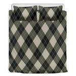 Diamond Shapes Argyle Pattern Print Duvet Cover Bedding Set