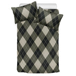 Diamond Shapes Argyle Pattern Print Duvet Cover Bedding Set