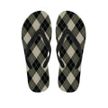 Diamond Shapes Argyle Pattern Print Flip Flops