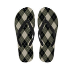 Diamond Shapes Argyle Pattern Print Flip Flops