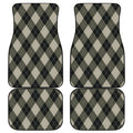 Diamond Shapes Argyle Pattern Print Front and Back Car Floor Mats