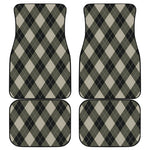 Diamond Shapes Argyle Pattern Print Front and Back Car Floor Mats