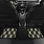 Diamond Shapes Argyle Pattern Print Front and Back Car Floor Mats