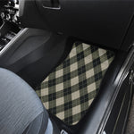 Diamond Shapes Argyle Pattern Print Front and Back Car Floor Mats
