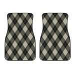 Diamond Shapes Argyle Pattern Print Front Car Floor Mats