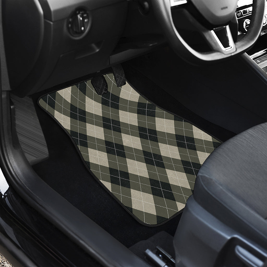 Diamond Shapes Argyle Pattern Print Front Car Floor Mats
