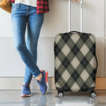 Diamond Shapes Argyle Pattern Print Luggage Cover