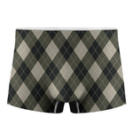 Diamond Shapes Argyle Pattern Print Men's Boxer Briefs