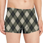 Diamond Shapes Argyle Pattern Print Men's Boxer Briefs