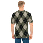 Diamond Shapes Argyle Pattern Print Men's T-Shirt