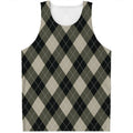 Diamond Shapes Argyle Pattern Print Men's Tank Top