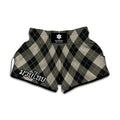 Diamond Shapes Argyle Pattern Print Muay Thai Boxing Shorts