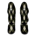 Diamond Shapes Argyle Pattern Print Muay Thai Shin Guards