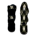 Diamond Shapes Argyle Pattern Print Muay Thai Shin Guard