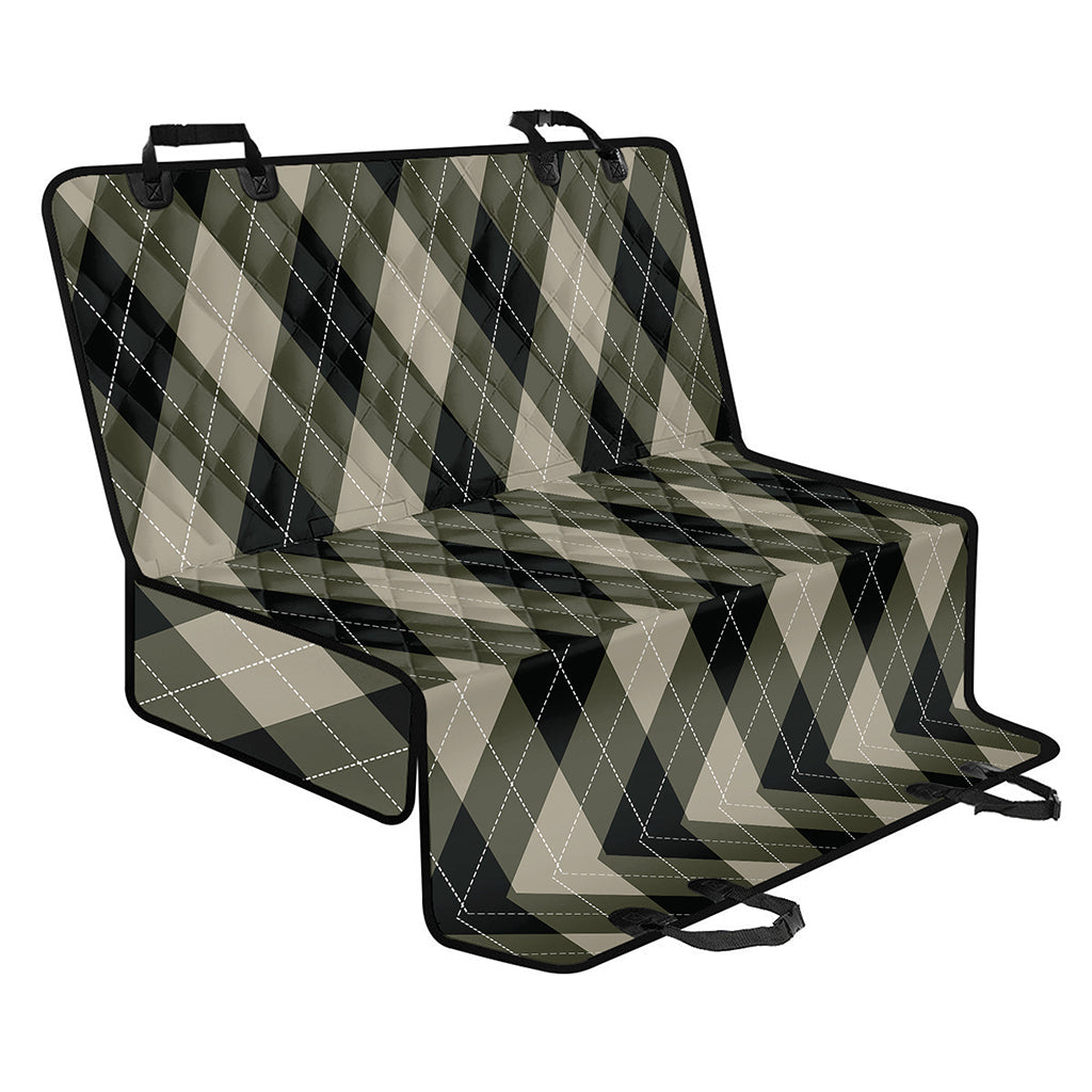 Diamond Shapes Argyle Pattern Print Pet Car Back Seat Cover