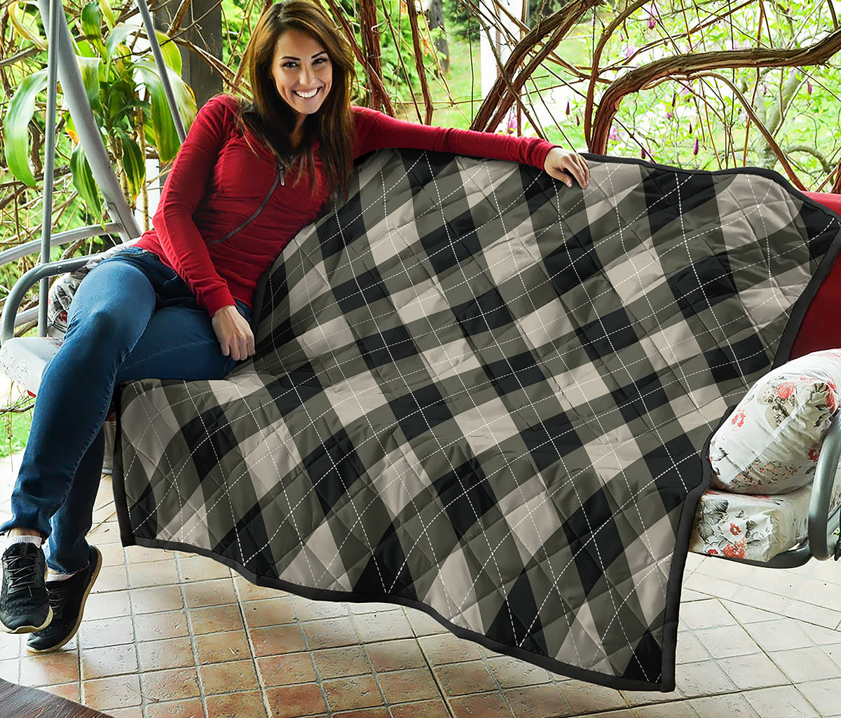 Diamond Shapes Argyle Pattern Print Quilt