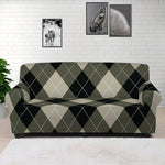 Diamond Shapes Argyle Pattern Print Sofa Cover