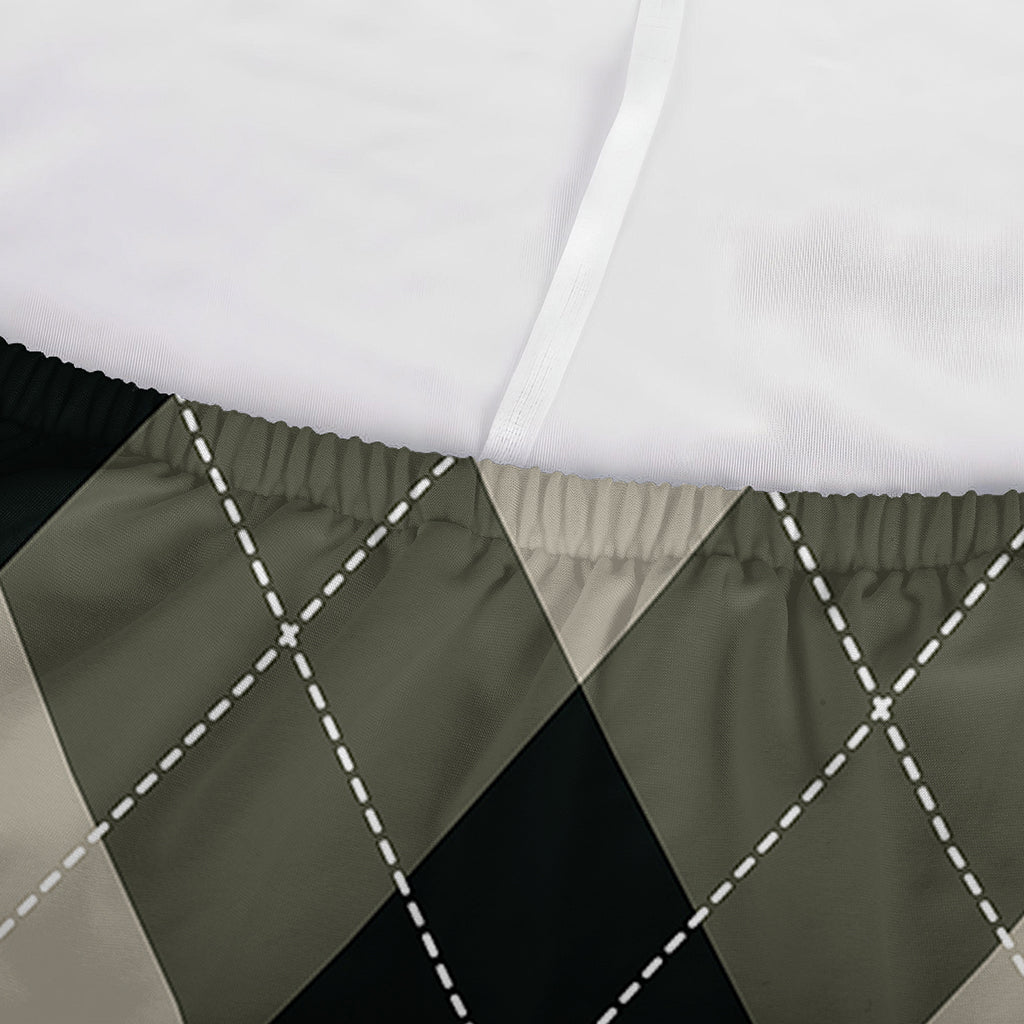 Diamond Shapes Argyle Pattern Print Sofa Cover