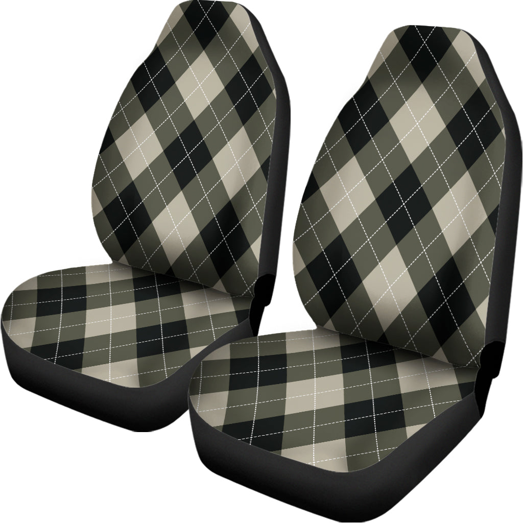 Diamond Shapes Argyle Pattern Print Universal Fit Car Seat Covers