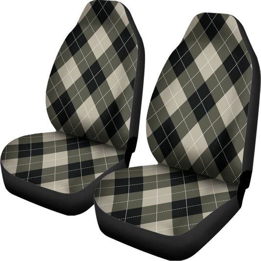 Diamond Shapes Argyle Pattern Print Universal Fit Car Seat Covers