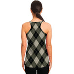 Diamond Shapes Argyle Pattern Print Women's Racerback Tank Top