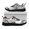 Diamond Artwork Print Black Running Shoes