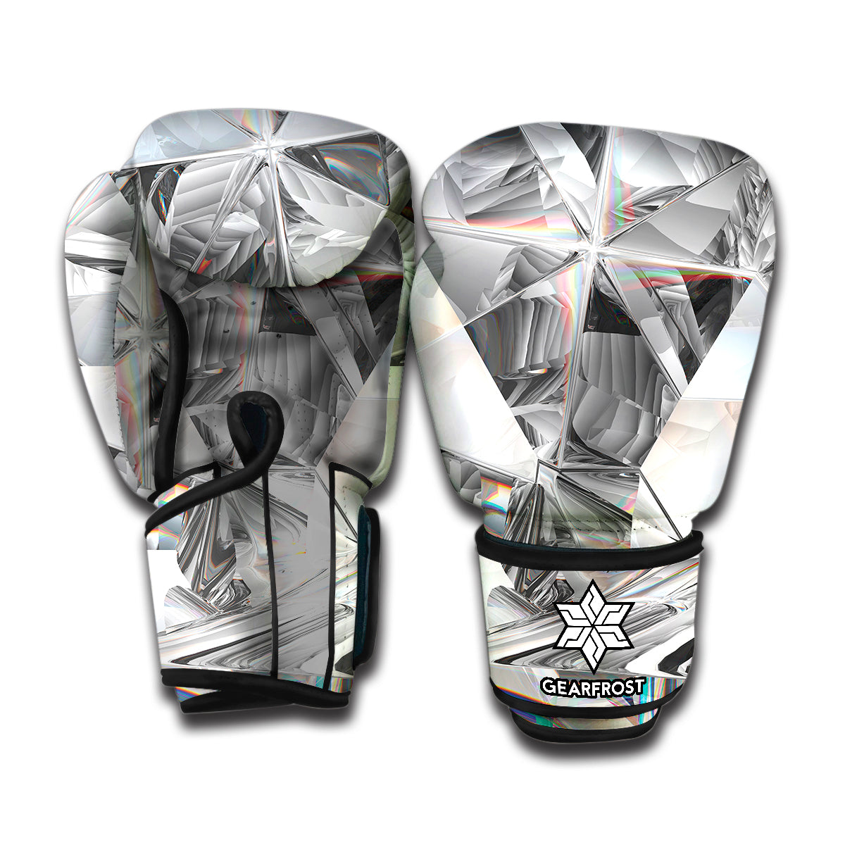 Diamond Texture Print Boxing Gloves