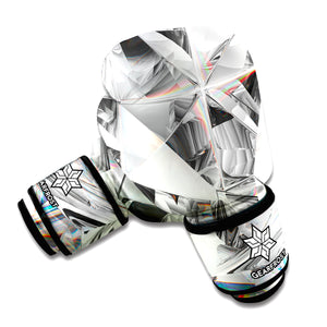 Diamond Texture Print Boxing Gloves