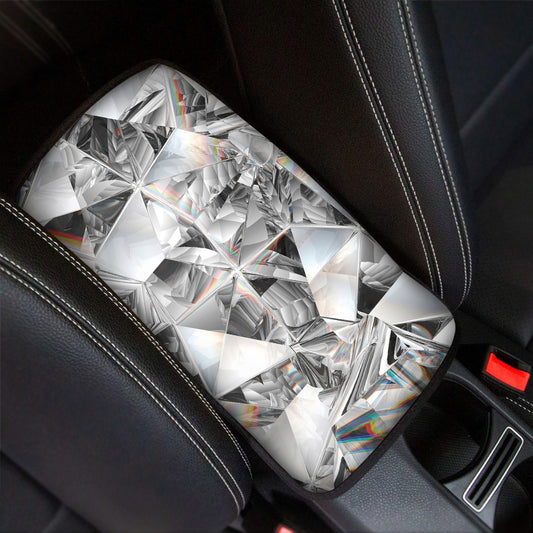 Diamond Texture Print Car Center Console Cover