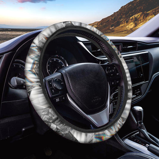 Diamond Texture Print Car Steering Wheel Cover