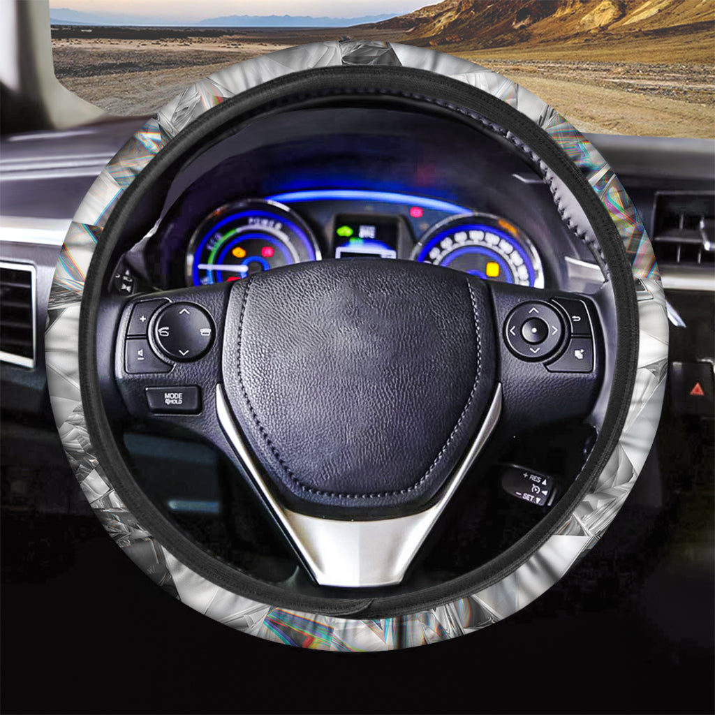 Diamond Texture Print Car Steering Wheel Cover