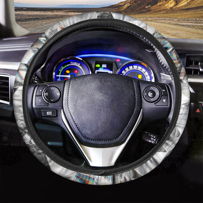 Diamond Texture Print Car Steering Wheel Cover