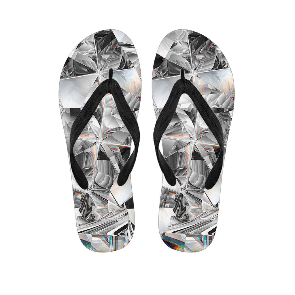 Diamond Texture Print Flip Flops