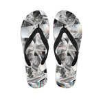 Diamond Texture Print Flip Flops